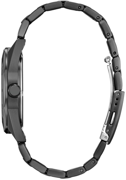 Citizen Eco-Drive Sport Black Dial Grey Ion-Plated Stainless Steel Mens Watch BM7637-81H