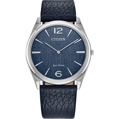 Citizen Eco-Drive Stiletto Blue Dial Stainless Steel Mens Watch AR3120-08L