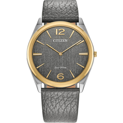 Citizen Eco-Drive Stiletto Grey Dial Two Tone Mens Watch AR3124-07H