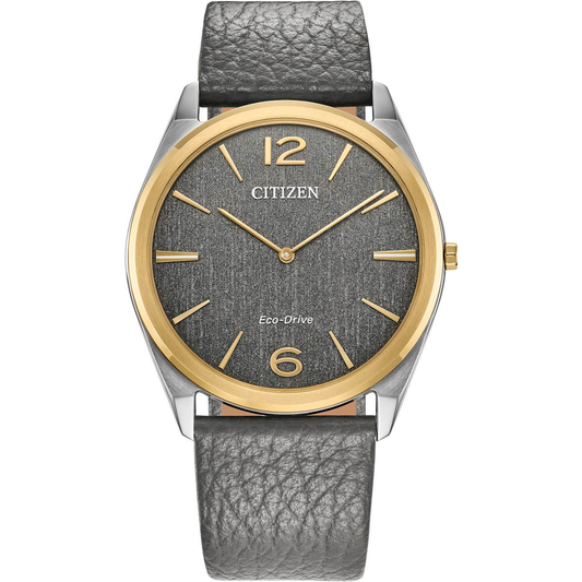 Citizen Eco-Drive Stiletto Grey Dial Two Tone Mens Watch AR3124-07H