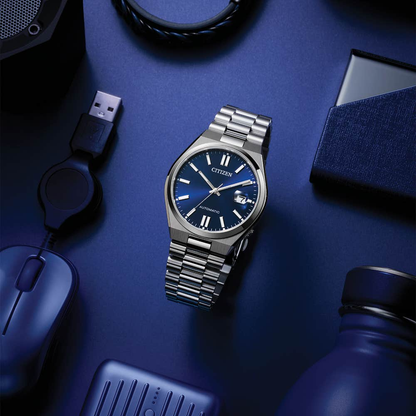 Citizen Tsuyosa Automatic Blue Dial Stainless Steel Mens Watch NJ0150-56L