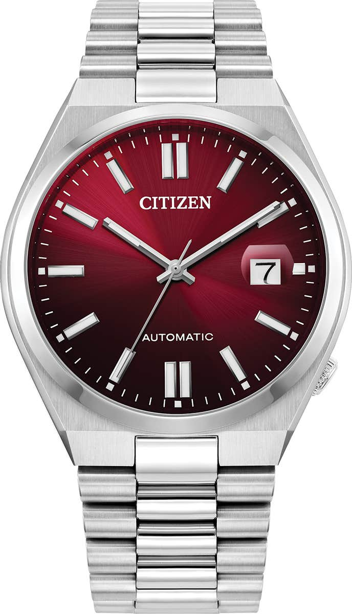 Citizen Tsuyosa Automatic Red Dial Stainless Steel Mens Watch NJ0150-56W