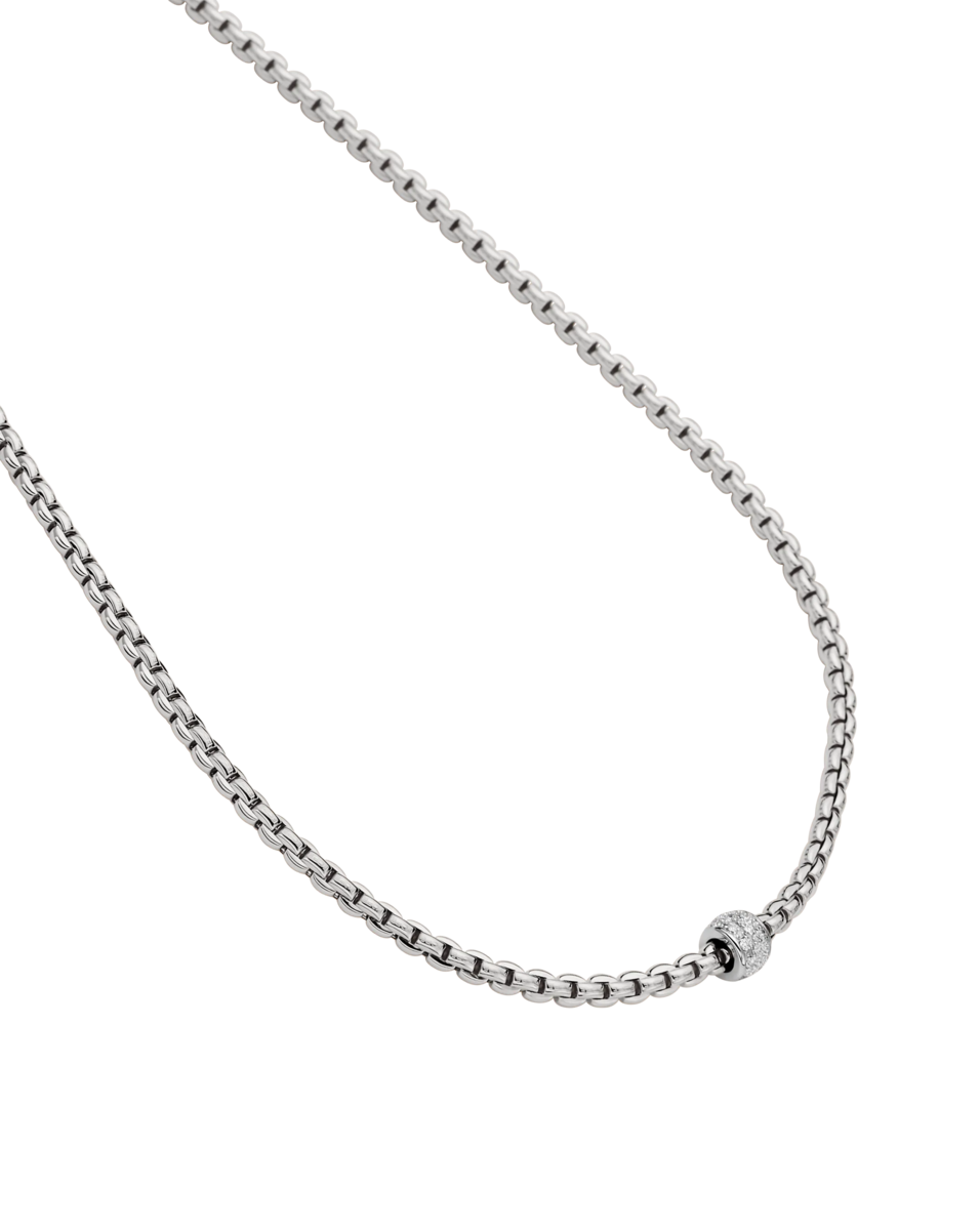 FOPE Flex'it Eka 18ct White Gold & Diamond Necklace (50cm)