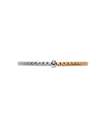 FOPE Flex'it Eka Two Tone 18ct Yellow & White Gold & Diamond Bracelet