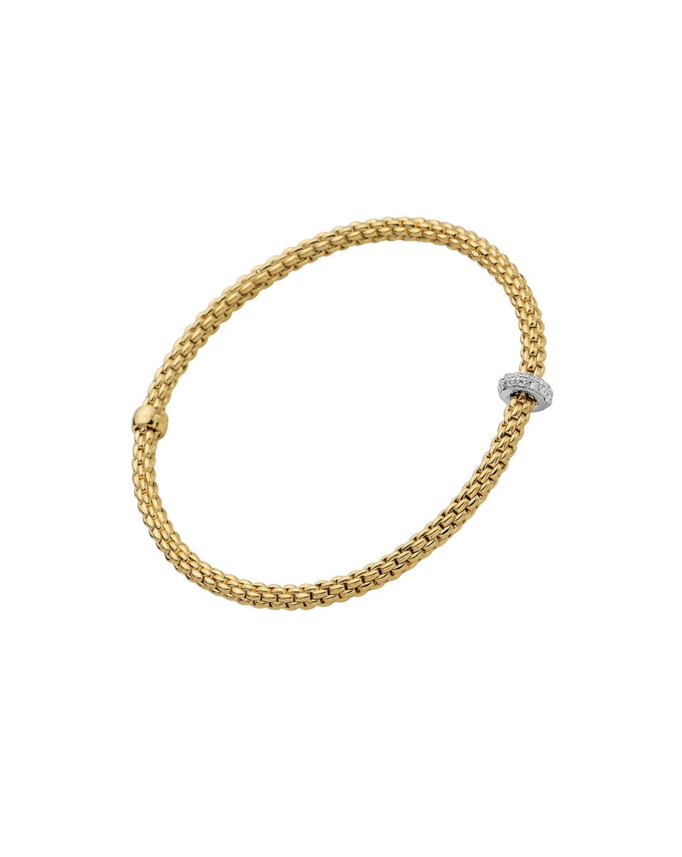 FOPE Flex'it Prima 18ct Gold & Diamond Bracelet