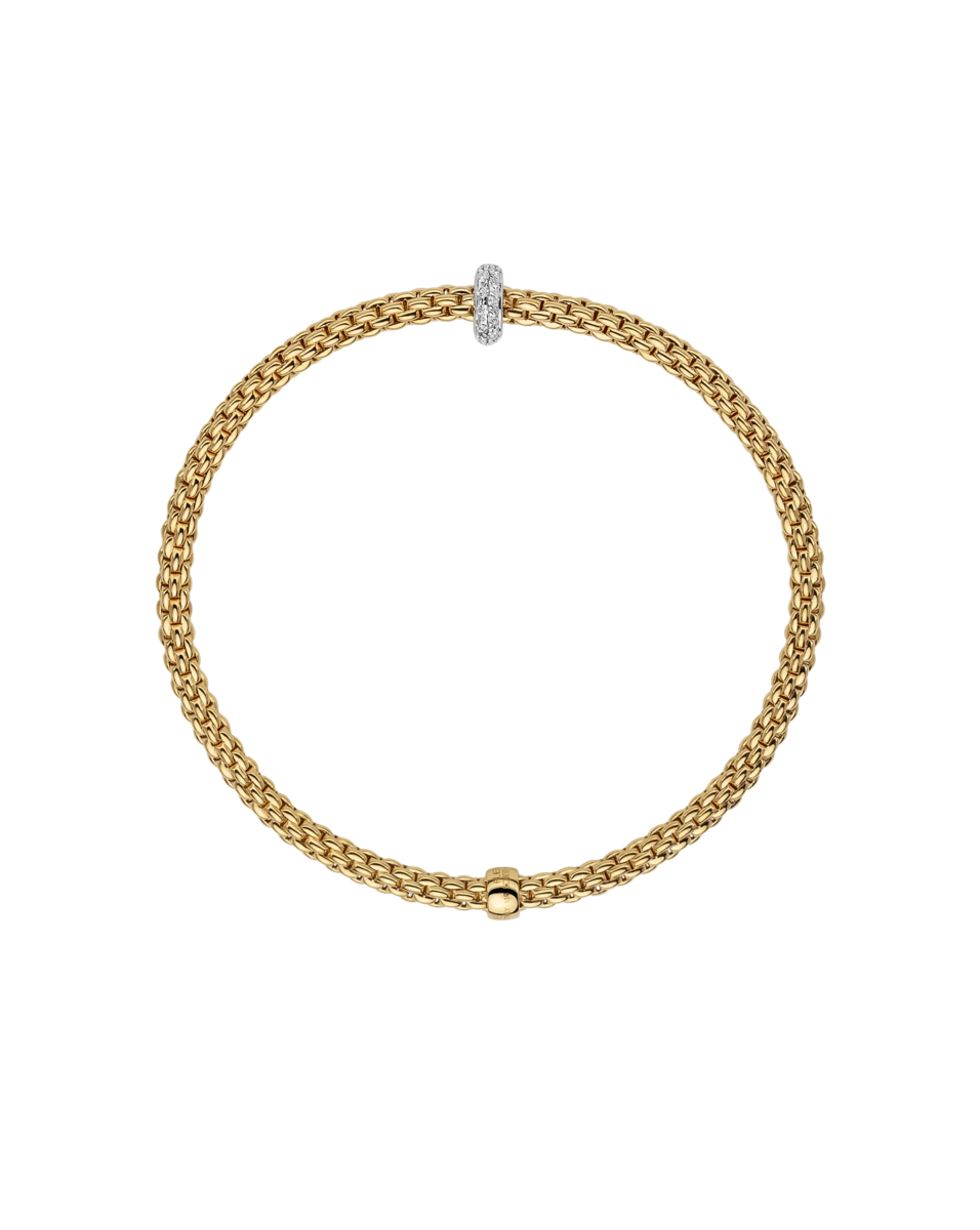 FOPE Flex'it Prima 18ct Gold & Diamond Bracelet