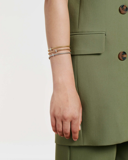 FOPE Flex'it Prima 18ct Gold & Diamond Bracelet
