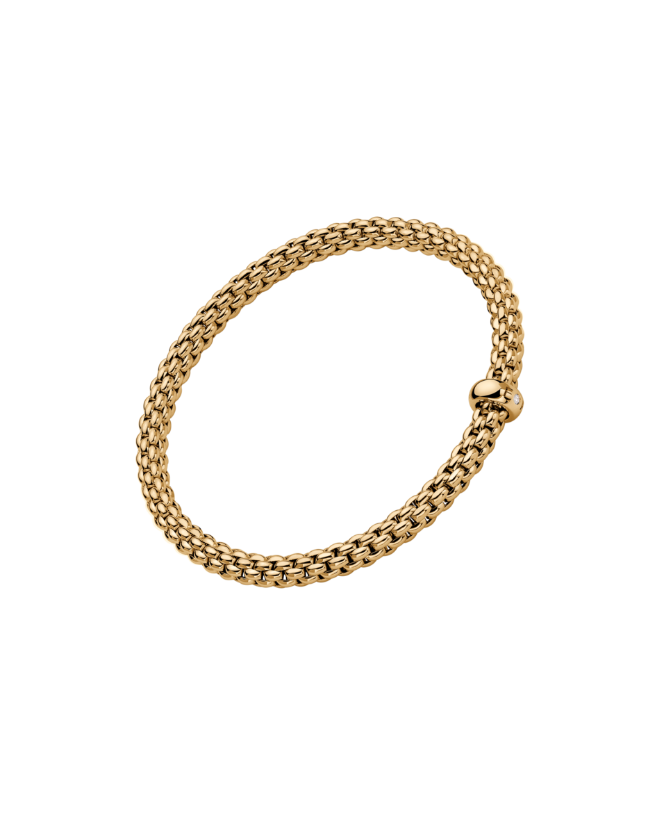 FOPE Flex'it Solo 18ct Gold & Diamond Bracelet