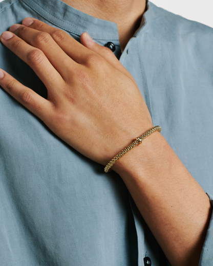 FOPE Flex'it Solo 18ct Gold & Diamond Bracelet