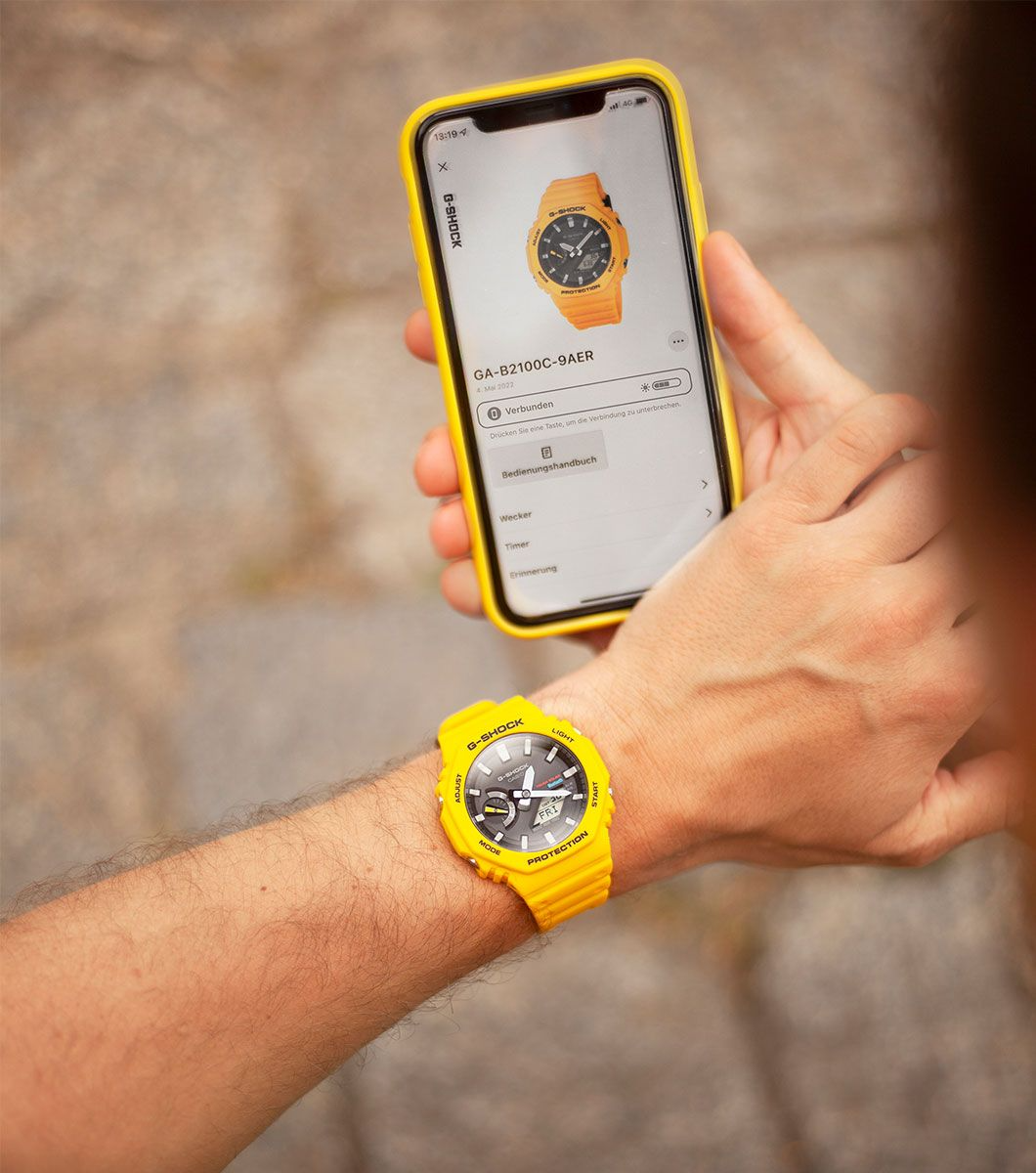 G-SHOCK 2100 Collection Bluetooth® Solar Yellow Resin Watch GA-B2100C-9AER