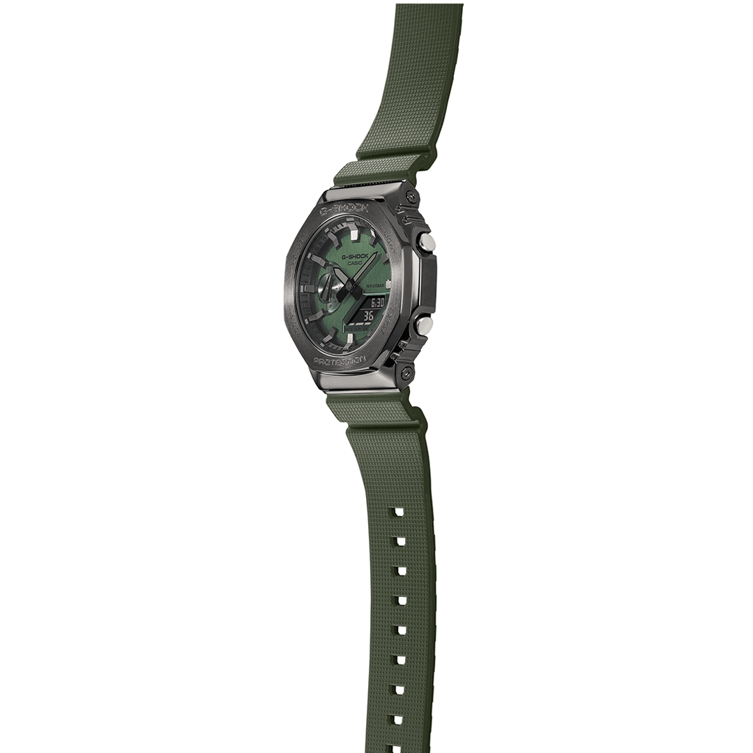 G-SHOCK 2100 Collection Green Stainless Steel & Resin Quartz Watch GM-2100B-3AER
