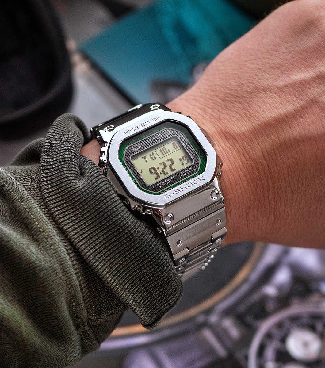 G-SHOCK Full Metal Series Bluetooth® Solar Watch (Green) GMW-B5000D-3ER
