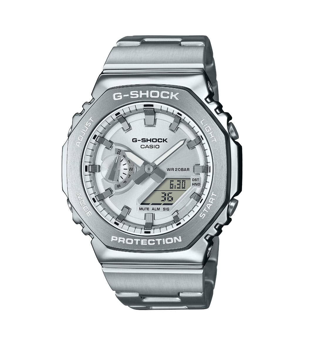 G-SHOCK G-STEEL GM-2100 Collection Silver Dial Stainless Steel & Resin Quartz Watch GM-2110D-7AER