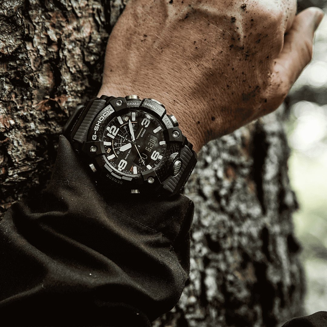 G-SHOCK Master of G MUDMASTER Carbon Core Guard Watch (Green) GG-B100-1A3ER