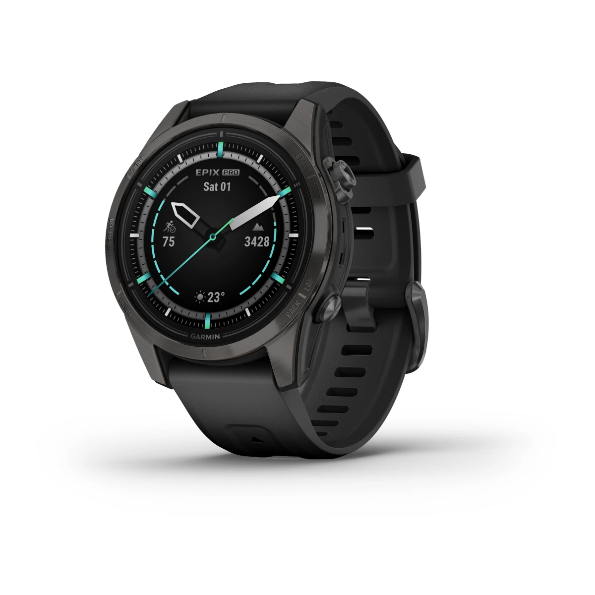 GARMIN epix Pro (Gen 2) Sapphire Polymer & Titanium Smartwatch 42mm 010-02802-15