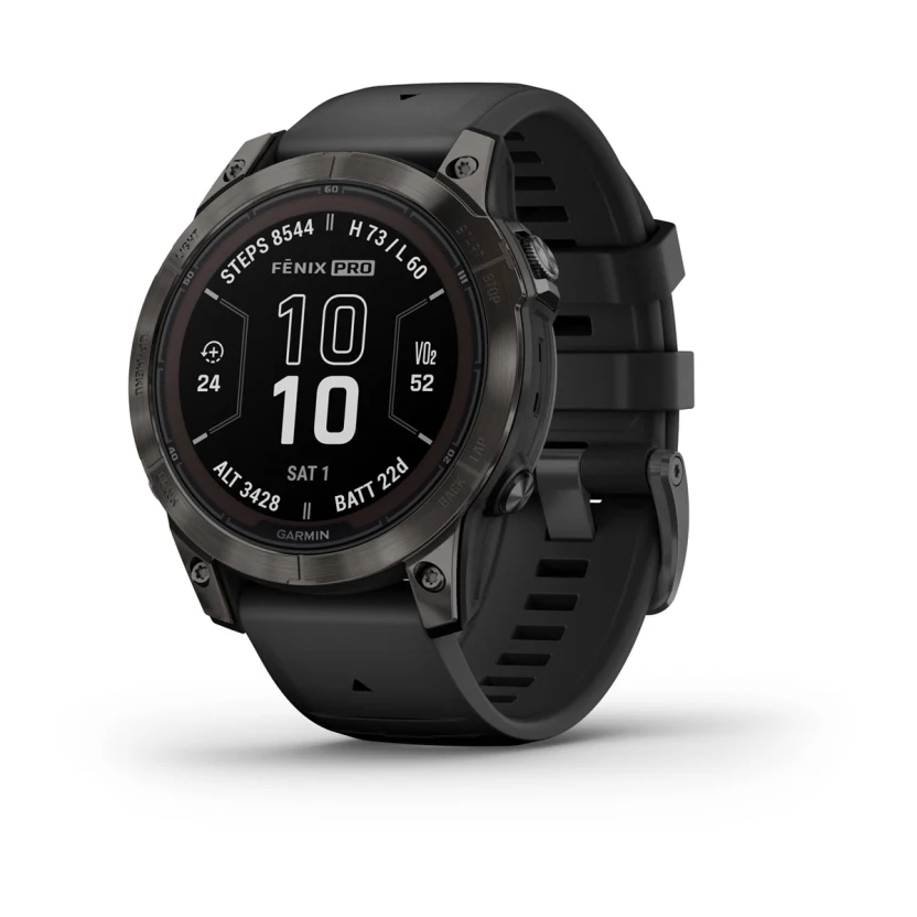 GARMIN fēnix 7 Pro Sapphire Solar Carbon Grey Polymer & Titanium Smartwatch 010-02777-11