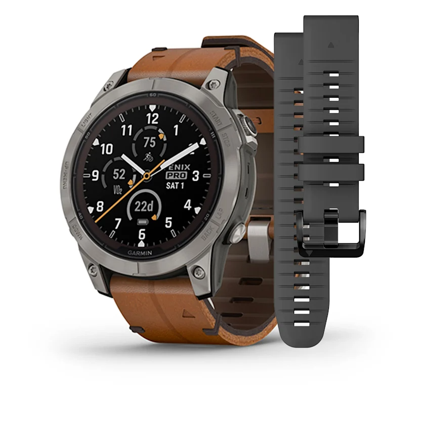 GARMIN fēnix 7 Pro Sapphire Solar Carbon Grey Polymer & Titanium Smartwatch 010-02777-30