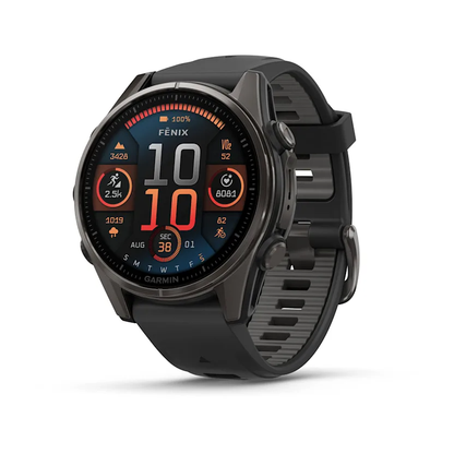 GARMIN fēnix 8 43mm AMOLED Sapphire Carbon Grey DLC Polymer & Titanium Smartwatch  010-02903-21