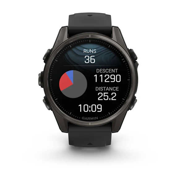 GARMIN fēnix 8 43mm AMOLED Sapphire Carbon Grey DLC Polymer & Titanium Smartwatch  010-02903-21