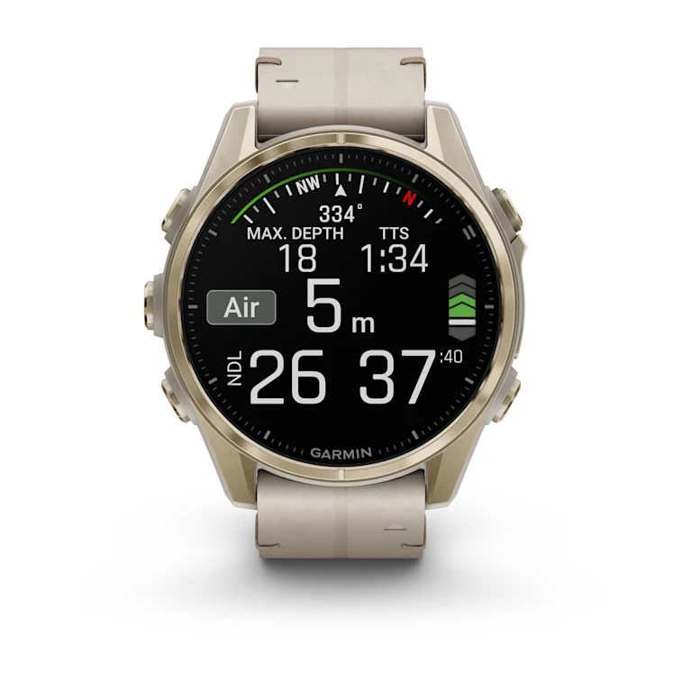 GARMIN fēnix 8 43mm AMOLED Sapphire Soft Gold Polymer & Stainless Steel Smartwatch  010-02903-40