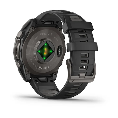 GARMIN fēnix 8 47mm AMOLED Sapphire Carbon Grey DLC Polymer & Titanium Smartwatch  010-02904-21