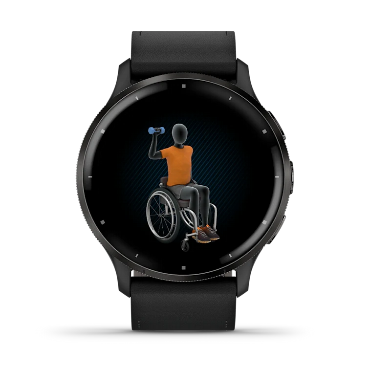 GARMIN Venu 3 Slate Polymer & Stainless Steel Smartwatch 010-02784-52