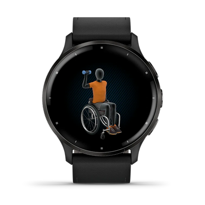 GARMIN Venu 3 Slate Polymer & Stainless Steel Smartwatch 010-02784-52