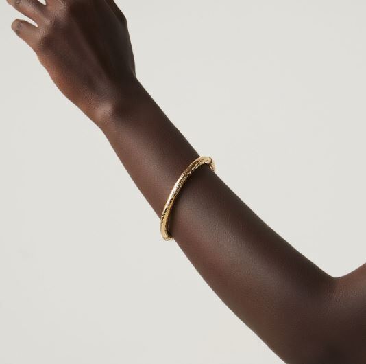 Giovanni Raspini Gold-Plated Sterling Silver Rock Small Bangle