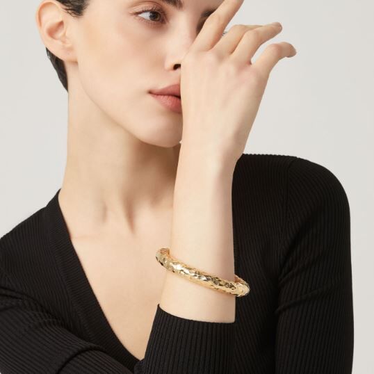 Giovanni Raspini Gold-Plated Silver Stone Big Bangle