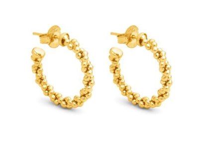 Giovanni Raspini Gold-Plated Sterling Silver Wheat Chain Small Hoop Earrings