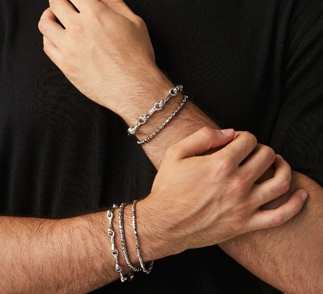 Giovanni Raspini Sterling Silver Cubes Bracelet