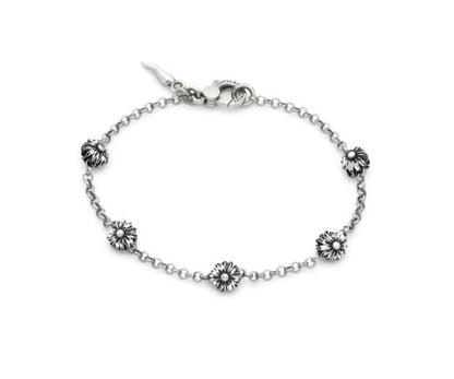 Giovanni Raspini Sterling Silver Daisy Dot Bracelet
