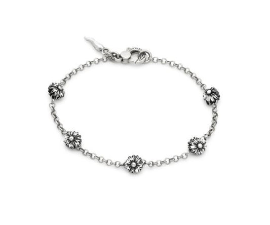 Giovanni Raspini Sterling Silver Daisy Dot Bracelet