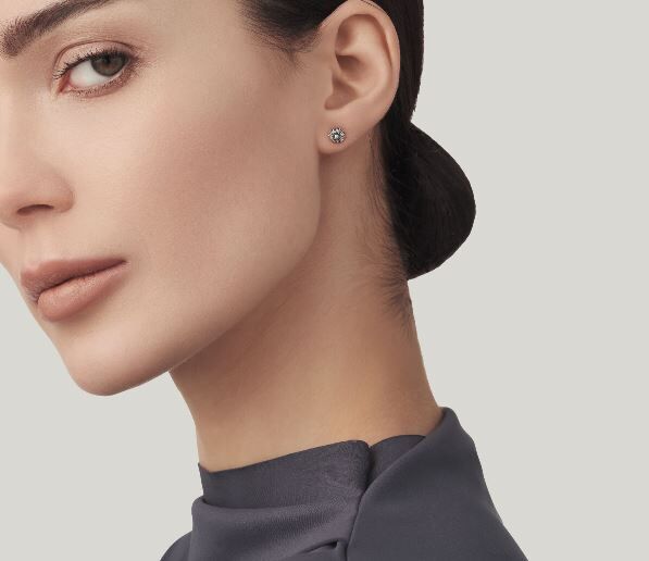 Giovanni Raspini Sterling Silver Daisy Dot Mini Stud Earrings