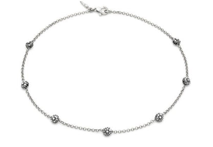 Giovanni Raspini Sterling Silver Daisy Dot Necklace