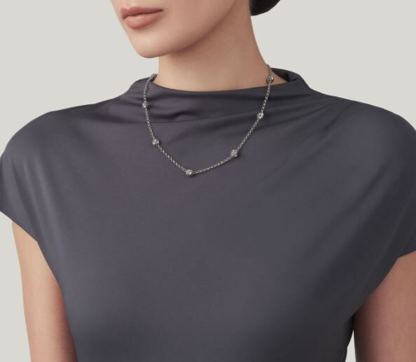 Giovanni Raspini Sterling Silver Daisy Dot Necklace