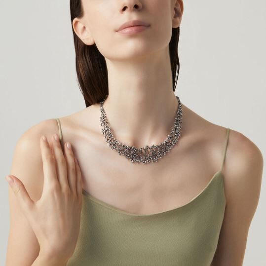 Giovanni Raspini Sterling Silver Perlage Necklace