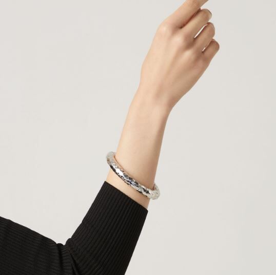 Giovanni Raspini Sterling Silver Stone Big Bangle