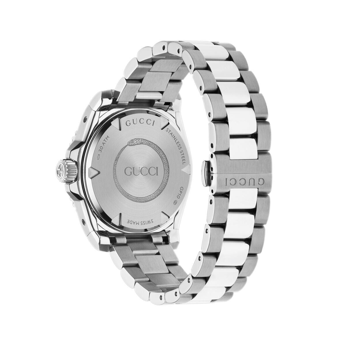 Gucci Dive Black Dial Stainless Steel Mens Watch YA136353