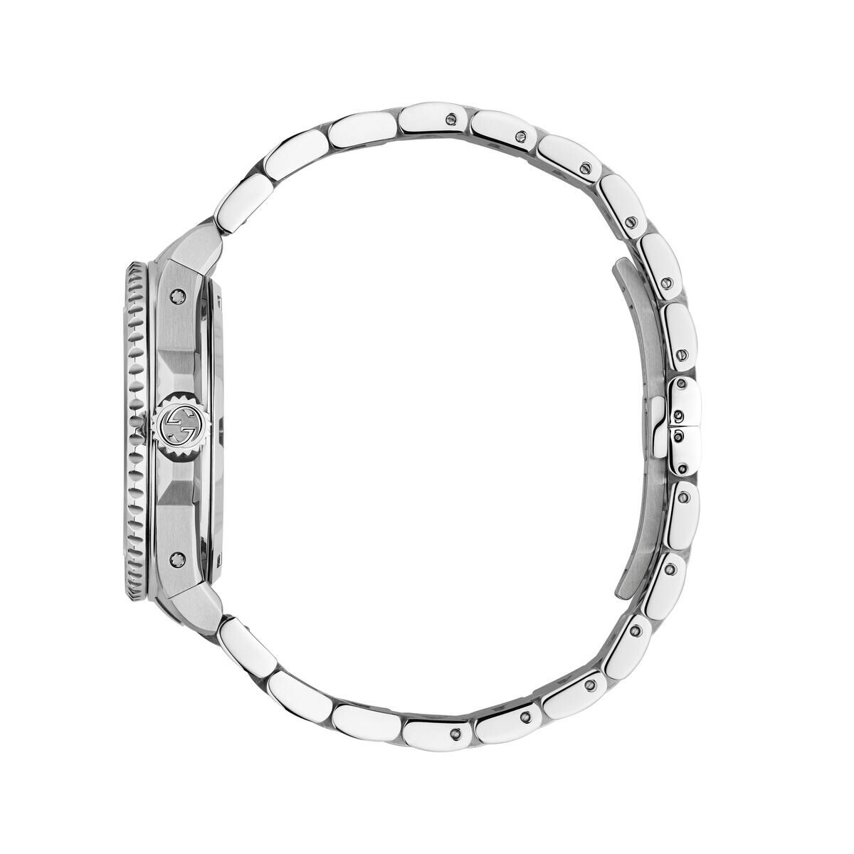 Gucci Dive Black Dial Stainless Steel Mens Watch YA136353