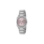Gucci G-Flat Diamond Set Pink Dial Stainless Steel Womens Quartz Watch YA166501
