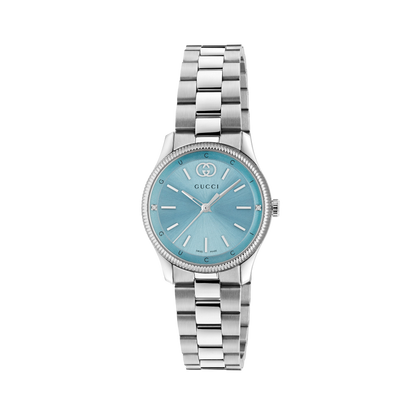 Gucci G-Timeless Blue Dial Stainless Steel Womens Quartz Watch YA1265068