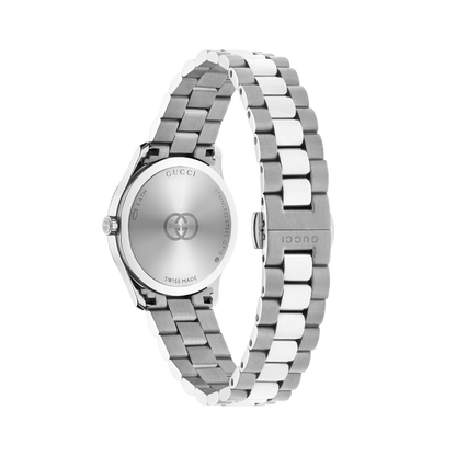 Gucci G-Timeless Burgundy Dial Stainless Steel Womens Quartz Watch YA1265069