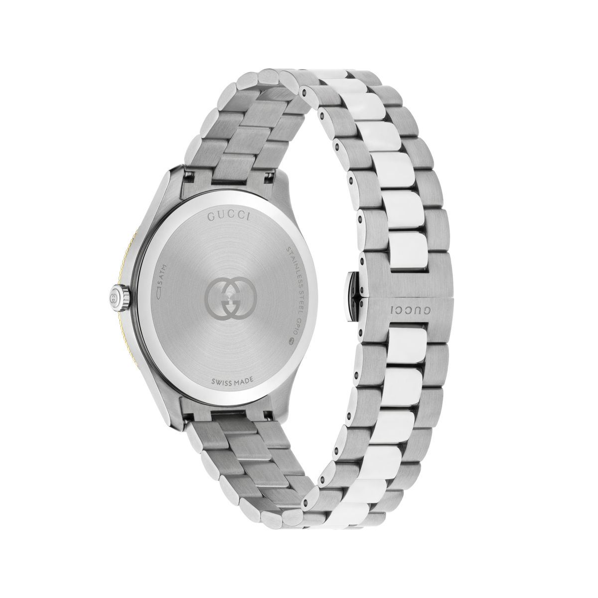 Gucci G-Timeless Silver Dial Two Tone Mens Quartz Watch YA1264233