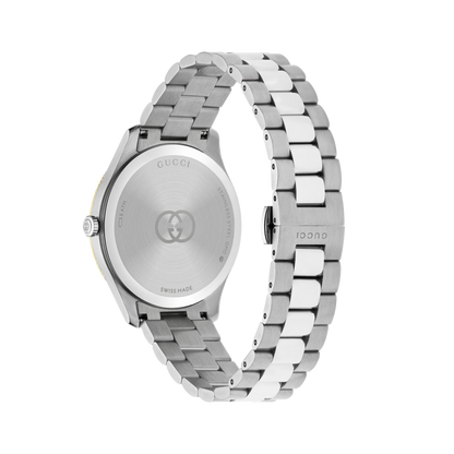 Gucci G-Timeless Silver Dial Two Tone Mens Quartz Watch YA1264233