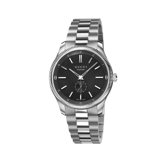 Gucci G-Timeless Black Dial Stainless Steel Mens Automatic Watch YA126388