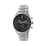 Gucci Interlocking Black Dial Stainless Steel Mens Quartz Chronograph Watch YA142316
