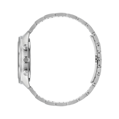 Gucci Interlocking Black Dial Stainless Steel Mens Quartz Chronograph Watch YA142316