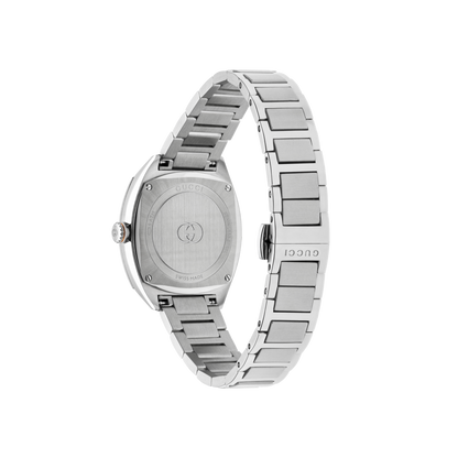Gucci Interlocking Black Dial Stainless Steel Womens Quartz Watch YA142513
