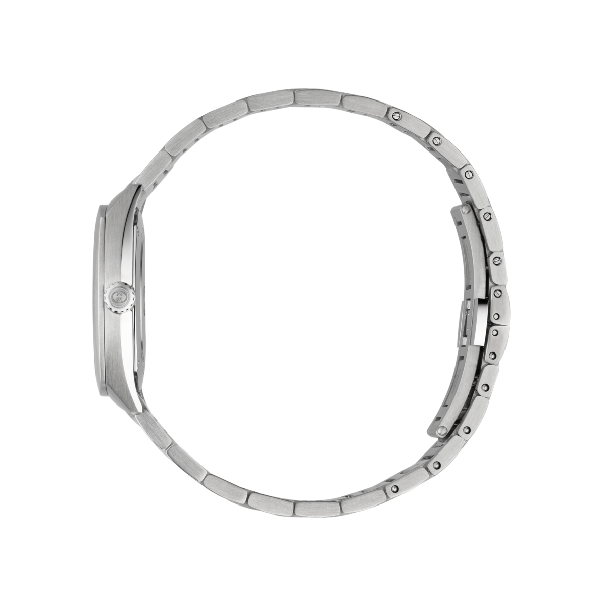 Gucci Interlocking Black Dial Stainless Steel Womens Quartz Watch YA142513